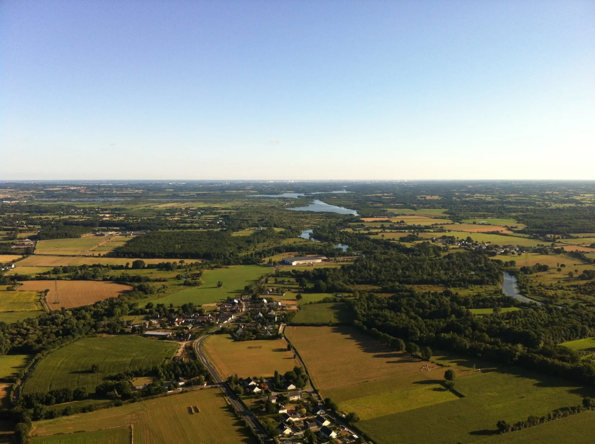 Vol en montgolfière vers Teillé, août 2013