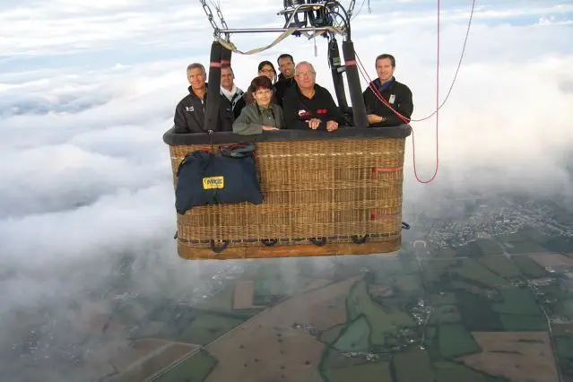 Vol en montgolfière vers La Touche d'Erbray, octobre 2013