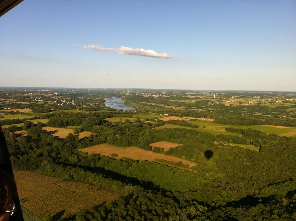 Vol en montgolfière vers La Pelleterie - Saint Sauveur de Landemont, juin 2014