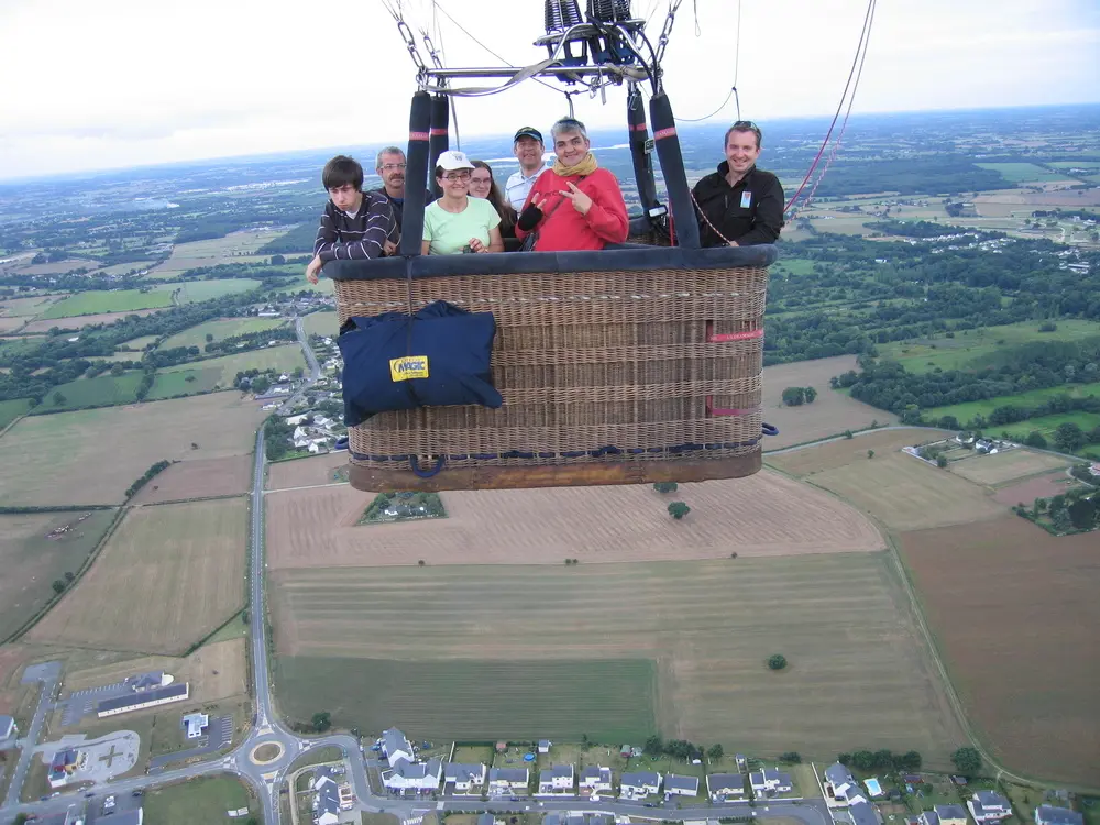 Photo 4 du vol en montgolfière du 9 août 2014 au départ de Nort sur Erdre