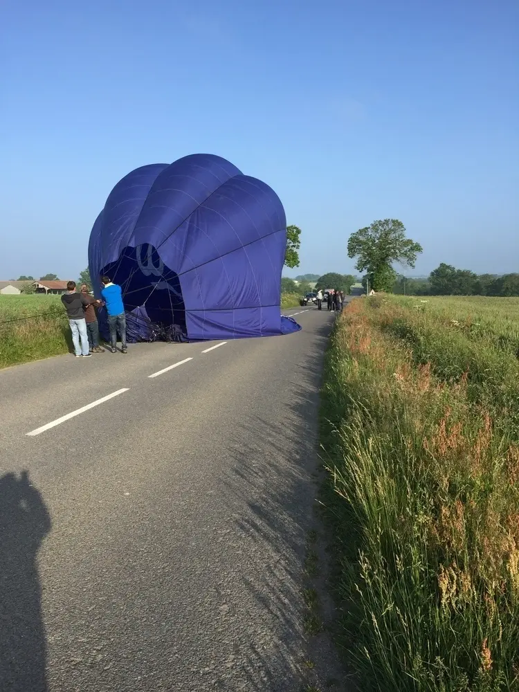 Vol en montgolfière vers Moisdon la Rivière, mai 2015