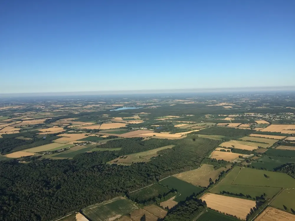 Vol en montgolfière vers Moisdon la rivière, juin 2015