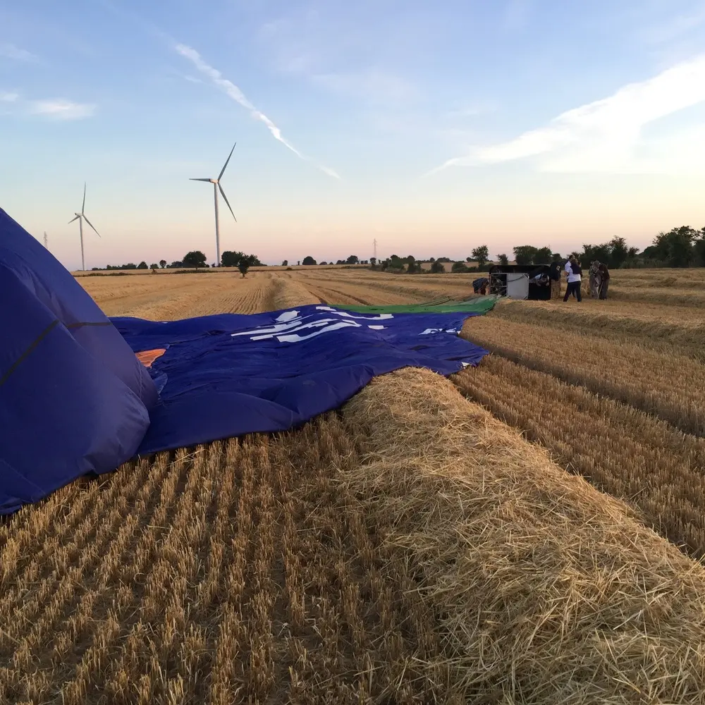 Vol en montgolfière vers Joué sur Erdre, juin 2015