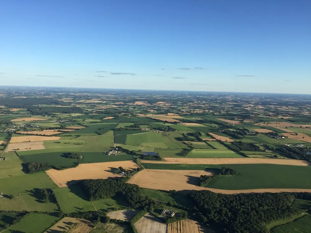 Vol en montgolfière vers Grand Fougeray, juillet 2016