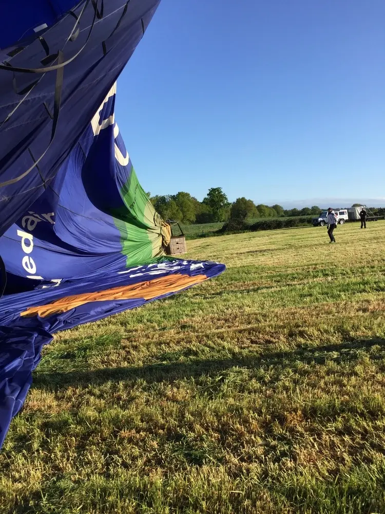 Photo 3 du vol en montgolfière du 16 avril 2017 au départ de Châteaubriant (route de Saint Aubin des Châte