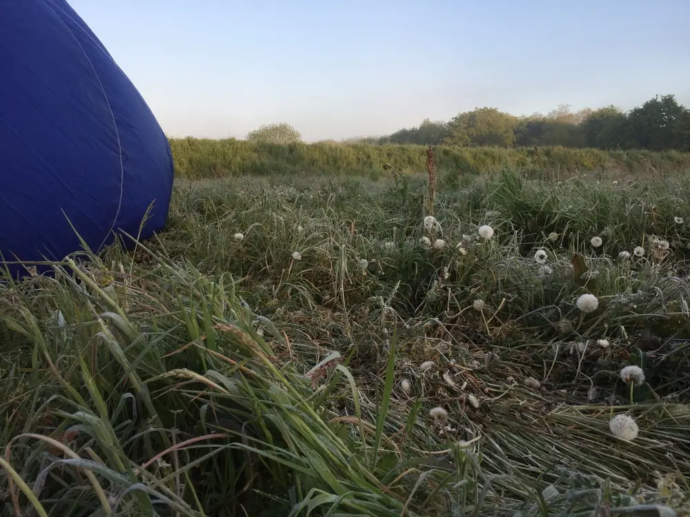 Vol en montgolfière vers Lalleu, avril 2017