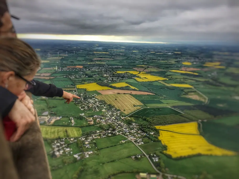 Photo 2 du vol en montgolfière du 15 avril 2017 au départ de Châteaubriant