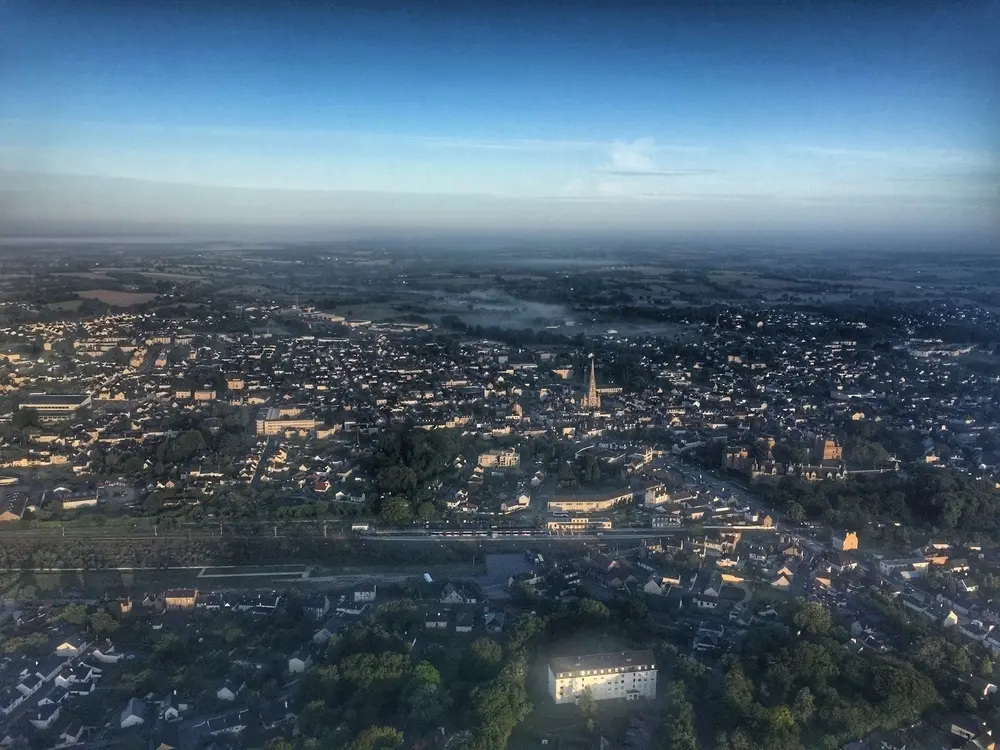 Vol en montgolfière vers Riaillé, août 2017