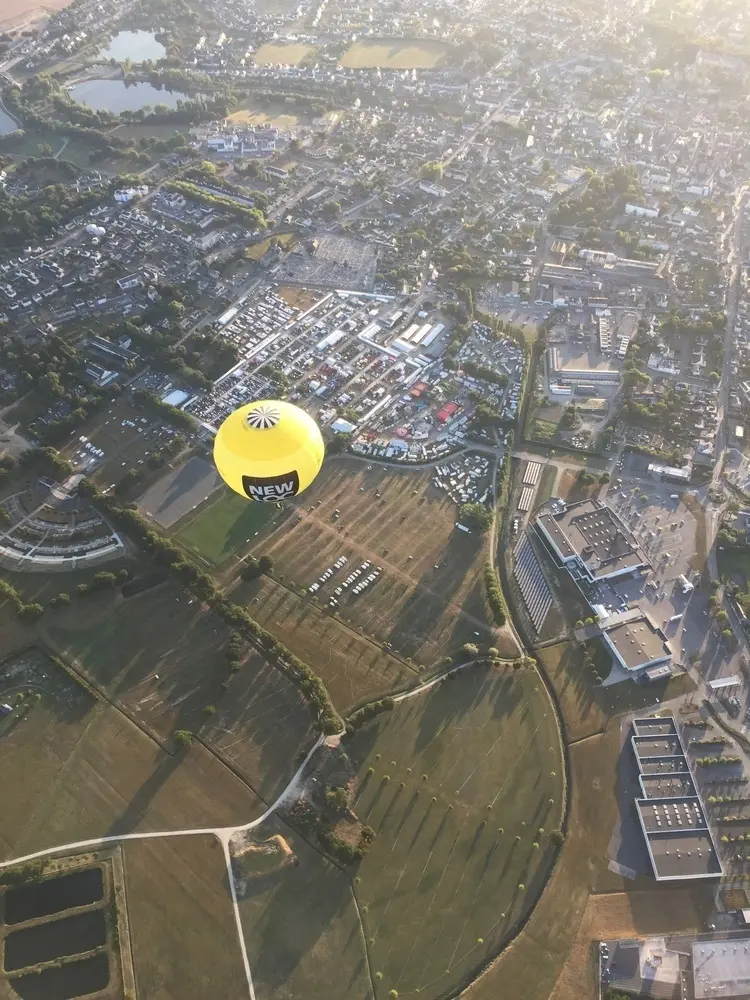 Vol en montgolfière vers Châteaubriant, septembre 2018