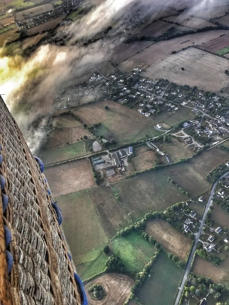 Vol en montgolfière vers Erbray, août 2019