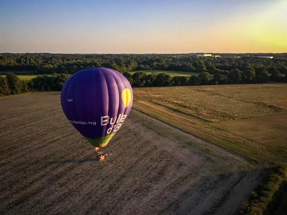 Vol en montgolfière vers Héric terrain d'Ulm, août 2019