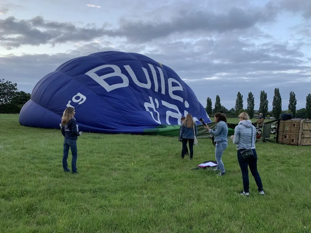 Vol en montgolfière vers Armaillé, juillet 2020